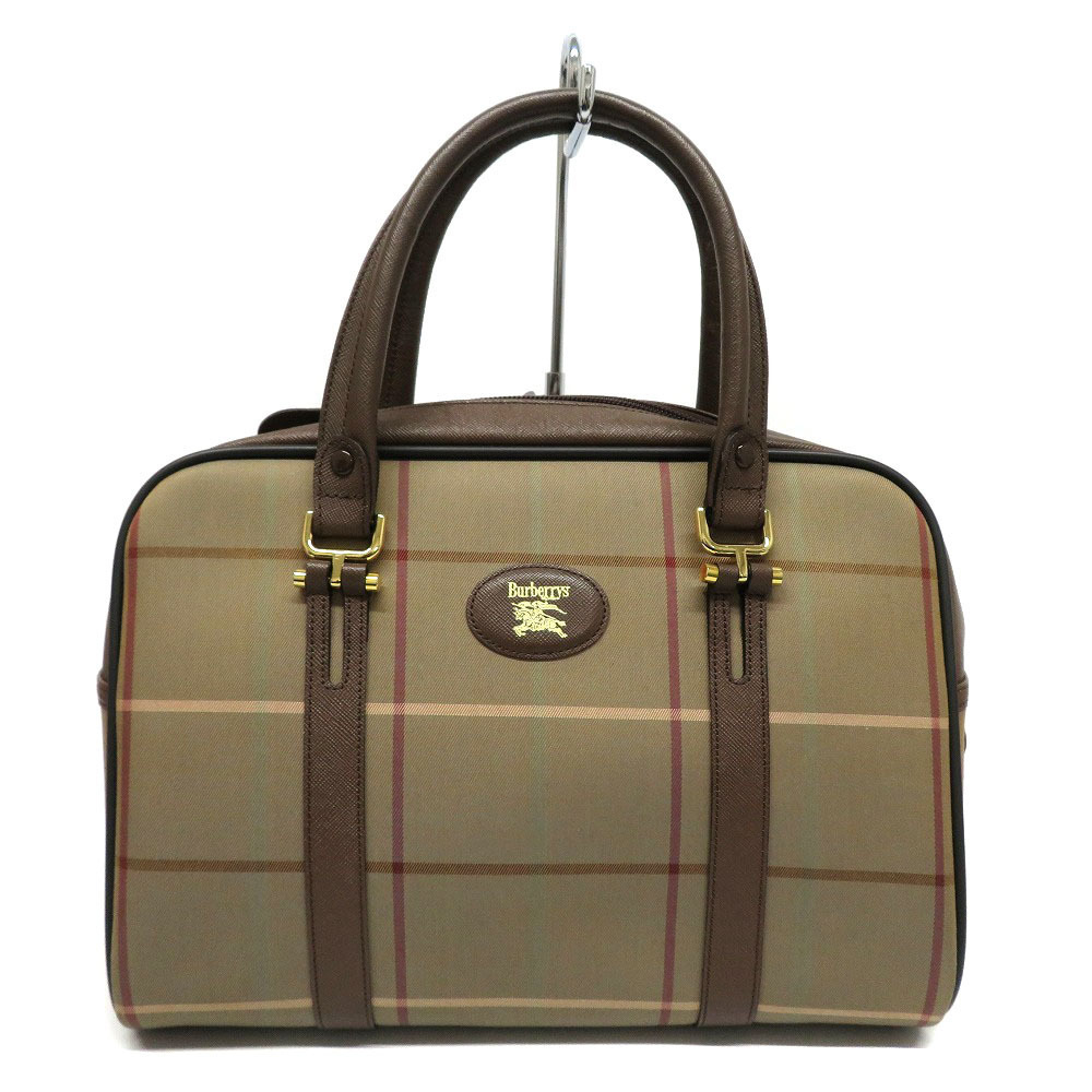 BURBERRY handbag check brown green